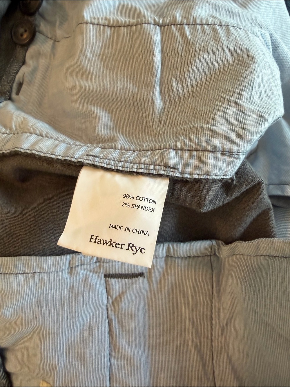 Hawker Rye Straight Fit Pants 38x32 Heather Grey Stretch Chino - Picture 4 of 8